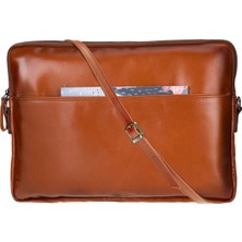 Bloominbag Bloomsleeve Leeds 16" Sandy Tan Hakiki Deri Laptop & Tablet Askılı Kılıfı