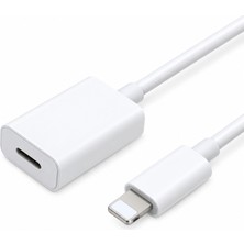CoverZone Lightning Girişli iPhone Modelleri ile Uyumlu 1 Metre Erkek-Dişi Uzatma Kablosu, Beyaz Kablo ve Dişi Lightning Giriş | ZR81