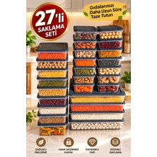 Hess Mikrodalga ve Difriz Uyumlu 27 Adet Saklama Kabı Seti 2400MLX4+1200MLX9+600MLX14
