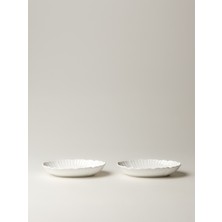 Minihol Laren Porselen 2’li Oval Servis Tabağı (15 Cm)