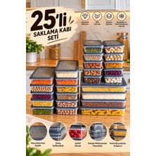 Hess Mikrodalga ve Difriz Uyumlu 25 Adet Saklama Kabı Seti 2400MLX4+1200MLX11+600MLX10