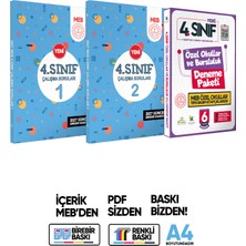 İnformal Yayınları Meb Ilkokul 4.sınıf Çalışma Soruları 1-2 Tüm Dersler Kitap ve 6lı tıpkı Basım 3lü Set Baskı Ücreti