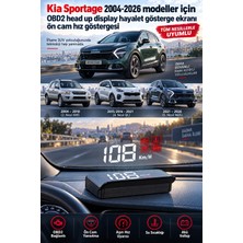 Bowie Kia Sportage 2004-2026 modeller için OBD2 head up display hayalet gösterge ekranı ön cam hız göstergesi
