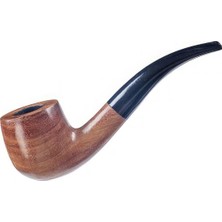 Maison Luré 9 mm Kahverengi Sandalwood Eğimli Sap Ahşap Pipo RD91