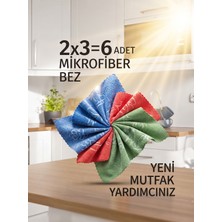 jantistore 6 Adet 30X30 Avantajlı Çok Amaçlı Temizlik Bezi – 6 Adet Mikrofiberli Havlu Yüzey 30X30 Çiçek Desenli Yumuşak Dokulu Yeni Mutfak Yardımcınız