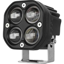 Oscar 3'' Beyaz Sarı LED Çakarlı Spot Off Road, Motosiklet Sis Farı Çalışma Lambası 12-24V 40W