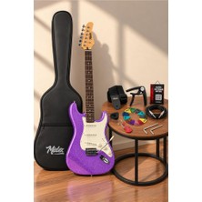 Midex RPH-30PU Gül Klavye Strat Kasa Sss Elektro Gitar Seti