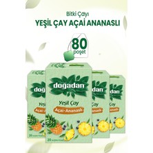 Doğadan Yeşil Çay Açai Ananaslı Bardak Poşet Çay x 4 Adet