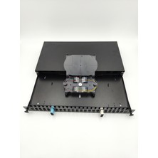 Nets Shop Dne Fo Patch Panel Sliding Type 24 Sc Duplex Adaptör Uyumlu Kızaklı Fiber Patch Panel