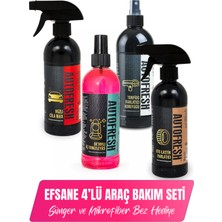 Auto Fresh Araç Efsane 4'lü Oto Bakim Temizlik Seti (Sünger Ve Mikrofiber Bez )