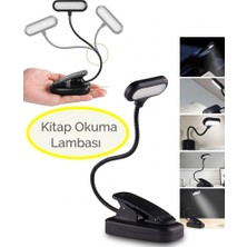 Neler Geldi Neler Ledli Klipsli Mini Kitap Okuma Lambası Mandallı Pilli Masa Lambası Kitap Okuma Işığı Akrobat Kıskaçlı