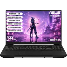 Asus Tuf Gaming A16 FA607NUQ-RL014 Amd Ryzen 7 170 16GB 512GB SSD RTX4050-6GB Freedos 16" Wuxga 144Hz Taşınabilir Bilgisayar