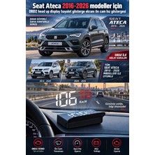 Bowie Seat Ateca 2016-2026 modeller için OBD2 head up display hayalet gösterge ekranı ön cam hız göstergesi