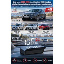 Bowie Seat Leon 2005-2026 modeller için OBD2 head up display hayalet gösterge ekranı ön cam hız göstergesi