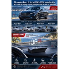 Bowie Mercedes-Benz E Serisi 2002-2026 modeller için OBD2 head up display hayalet gösterge ekranı ön cam hız göstergesi