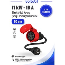 Voltobil Taşınabilir Elektrikli Araç Şarj Dönüştürücüsü 11KW (Ev Prizine Uyumlu)