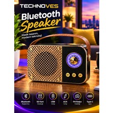 Mavi Sd Kart Aux USB Girişli Kablosuz Bluetooth Speaker Hoparlör Ses Bombası