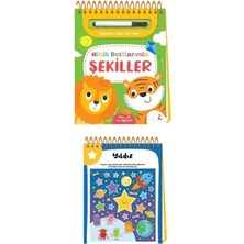 İndigo Kitap Minik Dostlarımla Şekiller - Yaz, Sil ve Öğren