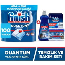 Finish Quantum Özel Seri Bulaşık Makine Deterjanı 100 Adet+Temizlik Bakım Seti