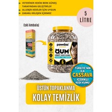 Pawdaz Qum 5 Litre - Eve Dağılmayan, Topaklanan, Aktif Karbonlu, Zararsız, Bitkisel Kedi Kumu