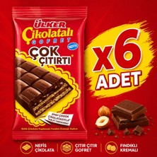 Ülker Çok Çıtırtı Sütlü Çikolatalı Fındık Kremalı Gofret (100 G) X6 Adet
