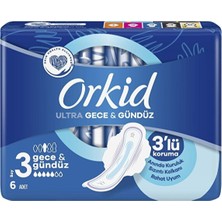 Orkid Ultra Extra Hijyenik Ped Gece 6'lı Tekli Paket Nefes Alabilen Yüzey ile Konforlu Kullanım