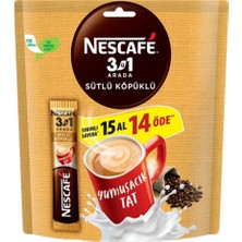 Nescafe 3'ü 1 Arada Sütlü Köpüklü Kahve (15'li)