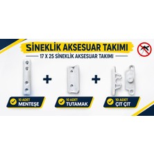 Üsküdar Sineklik Sineklik Aksesuar Takımı 17X25 – Menteşeli Sistem Için 10’lu Menteşe-Çıtçıt-Kulplu Menteşeli Set
