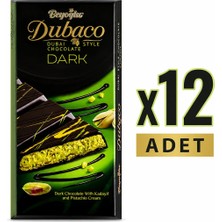 Beyoğlu Dubaco Antep Fıstık Kremalı Bitter Çikolata (100 G) X12 Adet