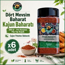 Dört Mevsim Baharat Kajun Patates Baharatı 200 G Pet Kavanoz Flip Top Kapak X6 Adet