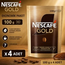 Nescafe Gold Ekonomik Paket Çözünebilir Kahve 100 G X4 Adet