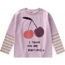 Cigit Desenli T-Shirt 2-10 Yaş Lila