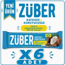 Züber Chia ve Hindistan Cevizli Meyve Bar (40 G) X6 Adet