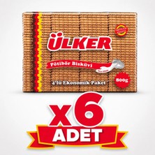Ülker Petit Beurre Bisküvi (4 x 200 G) X6 Adet