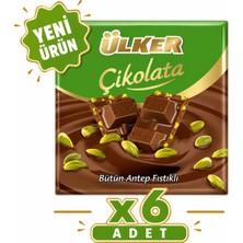 Ülker Antep Fıstıklı Kare Çikolata (65 G) X6 Adet