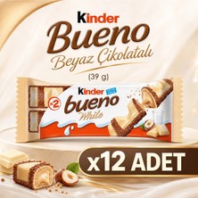 Kinder Bueno Beyaz Çikolatalı (39 G) X12 Adet