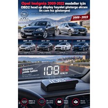 Bowie Opel Insignia 2009-2022 modeller için OBD2 head up display hayalet gösterge ekranı ön cam hız göstergesi