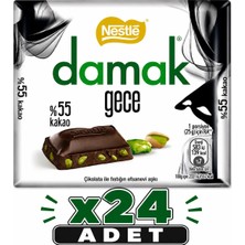 Nestle Nestlé Damak Gece Antep Fıstıklı %55 Bitter Çikolata (60 G) X24 Adet
