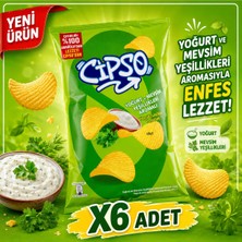 Cipso Yoğurt Aromalı Tırtıklı Patates Cipsi Parti Boy X6 Adet