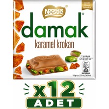 Nestle Nestlé Damak Karamel Krokan Kare Çikolata (60 G) X12 Adet