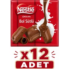 Nestle Nestlé Classic Sütlü Kare Çikolata (60 G) X12 Adet