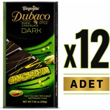 Beyoğlu Dubaco Antep Fıstık Kremalı Bitter Çikolata (200 G) X12 Adet