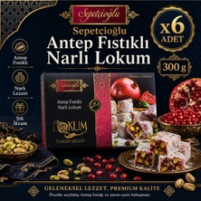 Sepetçioğlu Antep Fıstıklı Narlı Lokum (300 G) X6 Adet