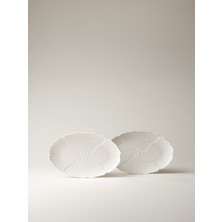 Minihol Laren Porselen 2’li Oval Servis Tabağı (24 Cm)