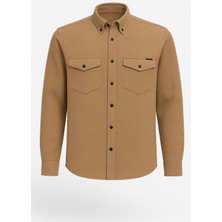 Classics Men Yxc Uzun Kol Slim Fit Erkek Örme Cepli Gömlek - 7438