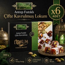 Sepetçioğlu Antep Fıstıklı Çifte Kavrulmuş Lokum (300 G) X6 Adet