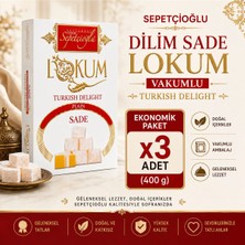 Sepetçioğlu Dilim Sade Lokum Vakumlu (400 G) X3 Adet