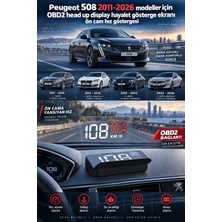 Bowie Peugeot 508 2011-2026 modeller için OBD2 head up display hayalet gösterge ekranı ön cam hız göstergesi