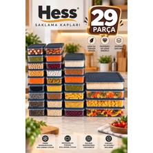 Hess Mikrodalga ve Difriz Uyumlu 28 Adet Saklama Kabı Seti 2400MLX4+1200MLX8+600MLX16