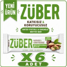Züber Antep Fıstıklı ve Kakaolu Meyve Bar (40 G) X6 Adet